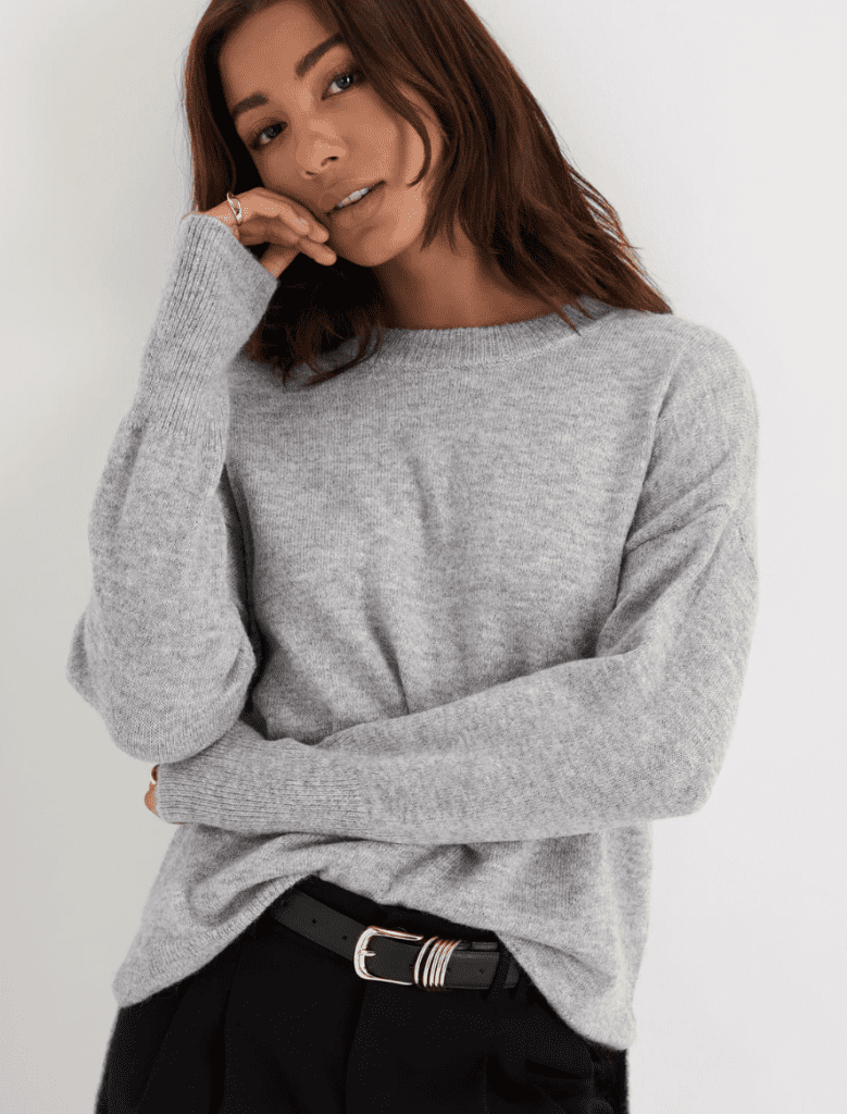 winter capsule wardrobe - crewneck sweater